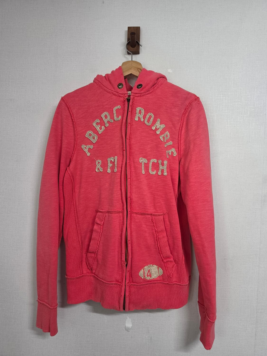 아베크롬비 Y2K 대장급 핑크 후드 집업 S 상품이미지2