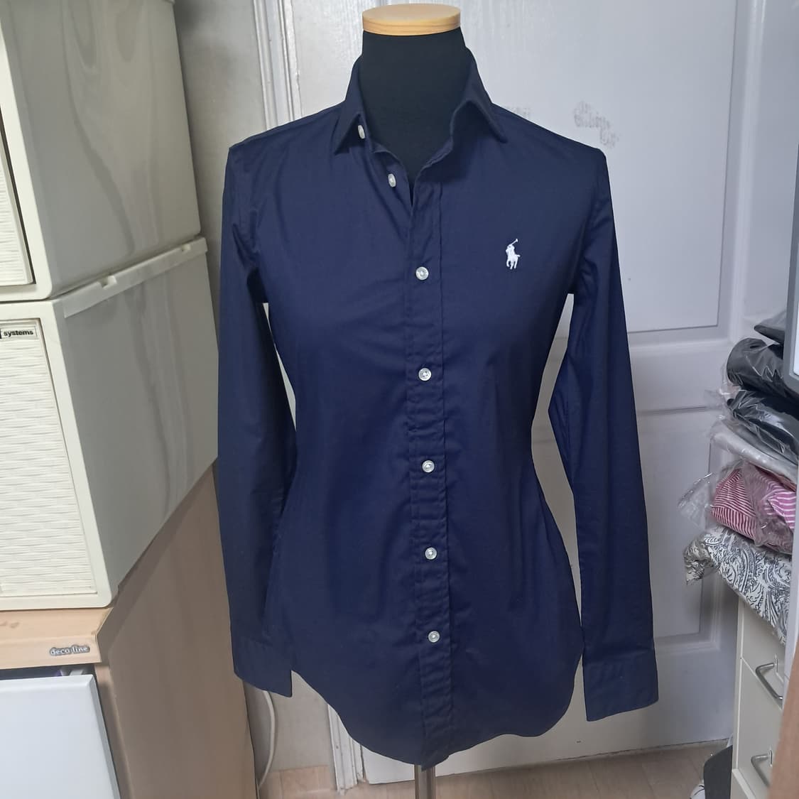 (거의새제품)폴로 랄프로렌 네이비 셔츠 0사이즈(44사이즈) 상품이미지1