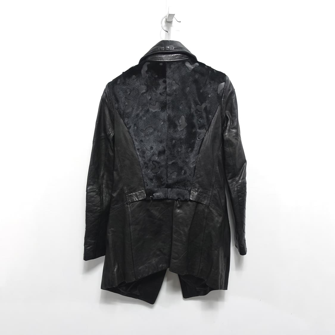 [55] LEATHER  빈티지 레더 송치 도킹 라이더 코트 자켓 상품이미지4