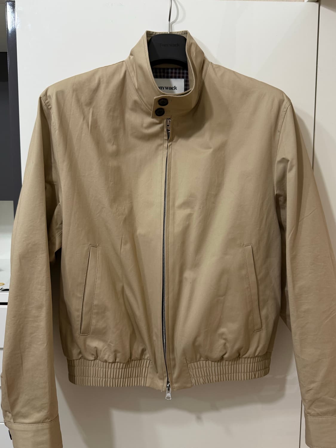 새상품 토니웩 하이넥 코튼 해링턴 자켓 L 베이지 상품이미지5