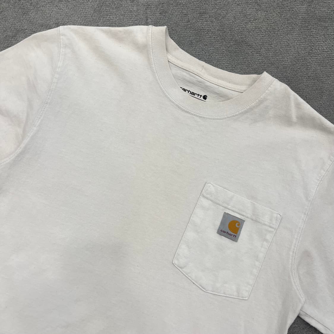 S 칼하트 포켓 반팔티 화이트 상품이미지2