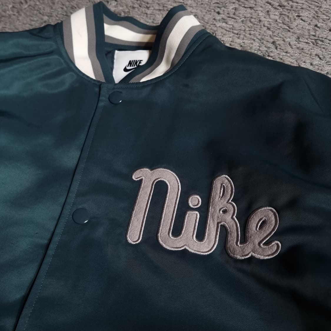 나이키 새틴 바시티 자켓 스타디움 스타장 야구 점퍼 L 100 빈티지 상품이미지5