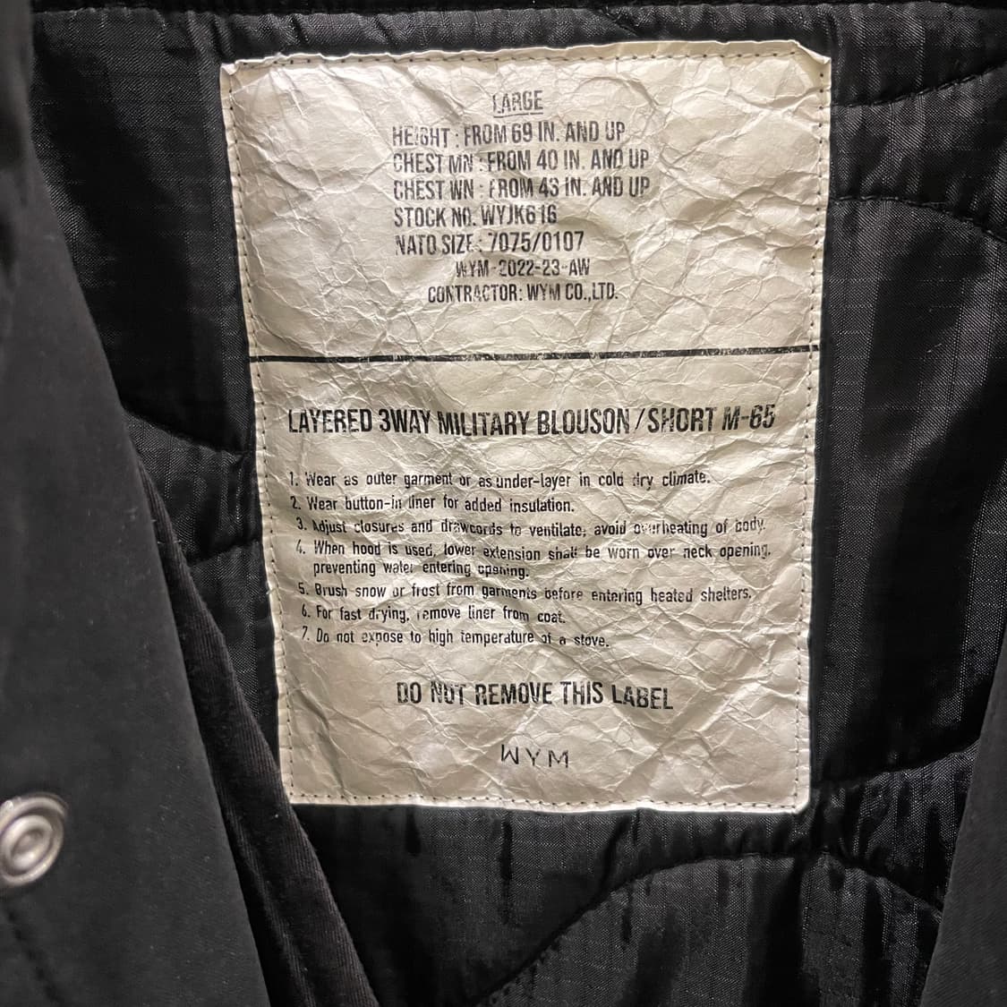 WYM LIDNM LAYERED 3WAY MILITARY 상품이미지2