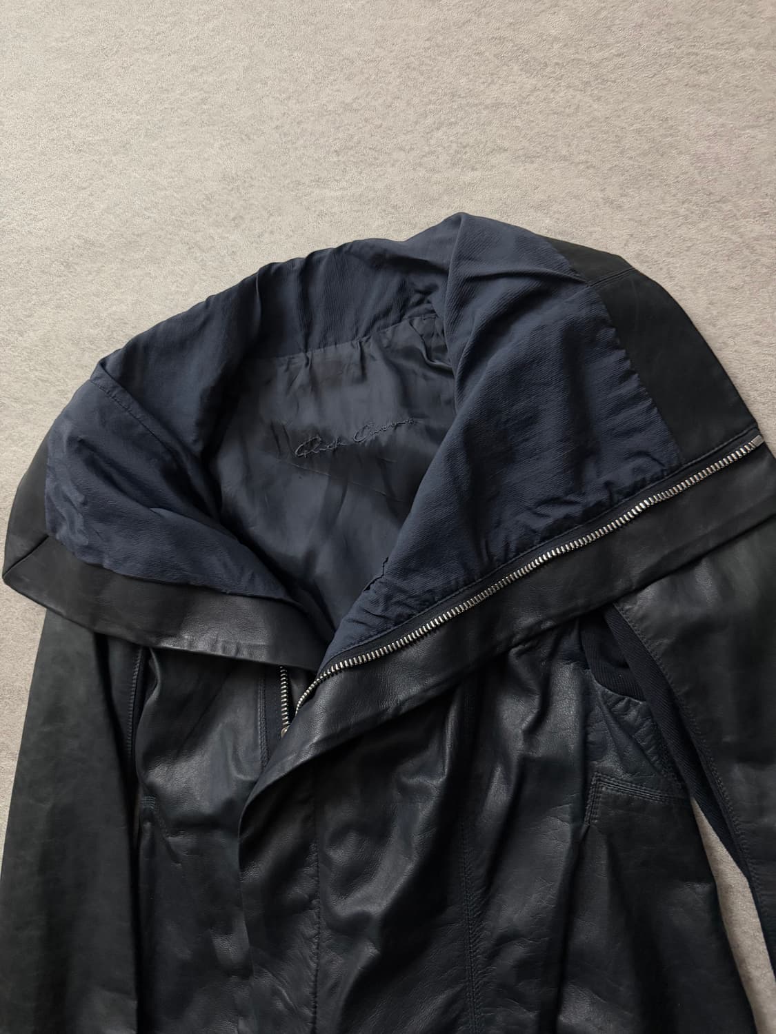 릭오웬스 하이넥 램스킨 레더자켓 상품이미지6