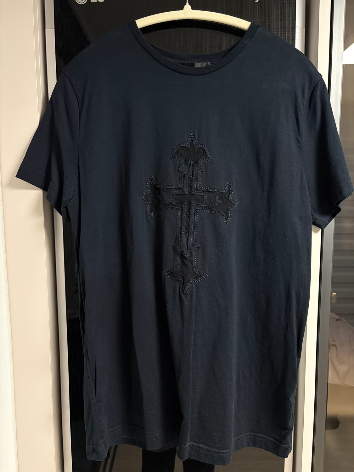 존 리치몬드 블랙 크로스 반팔티 상품이미지1