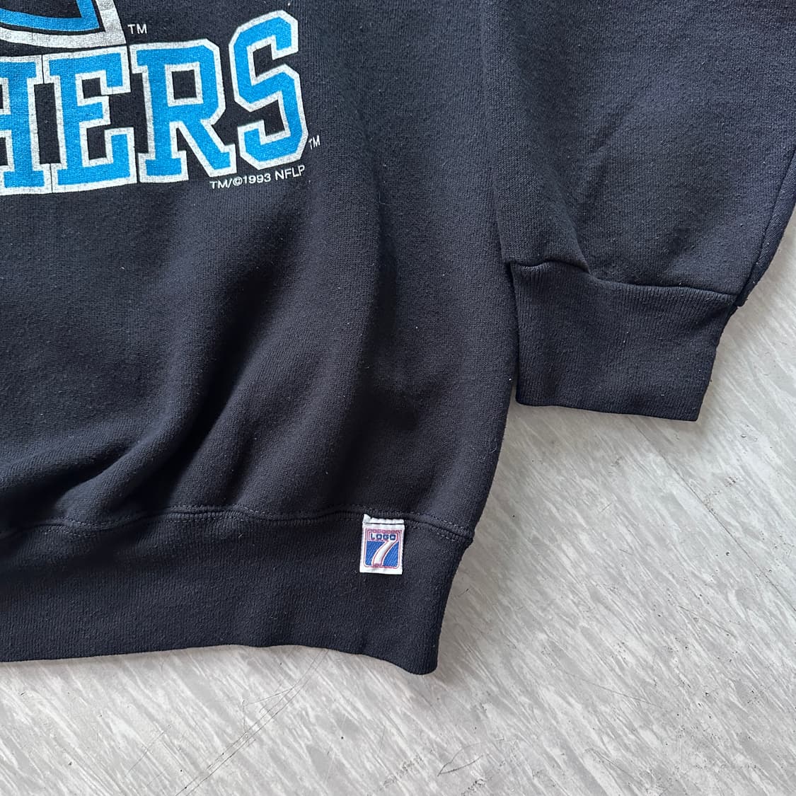 90s Logo7 캐롤라이나 팬서스 맨투맨 (XL) MADE IN USA 상품이미지4