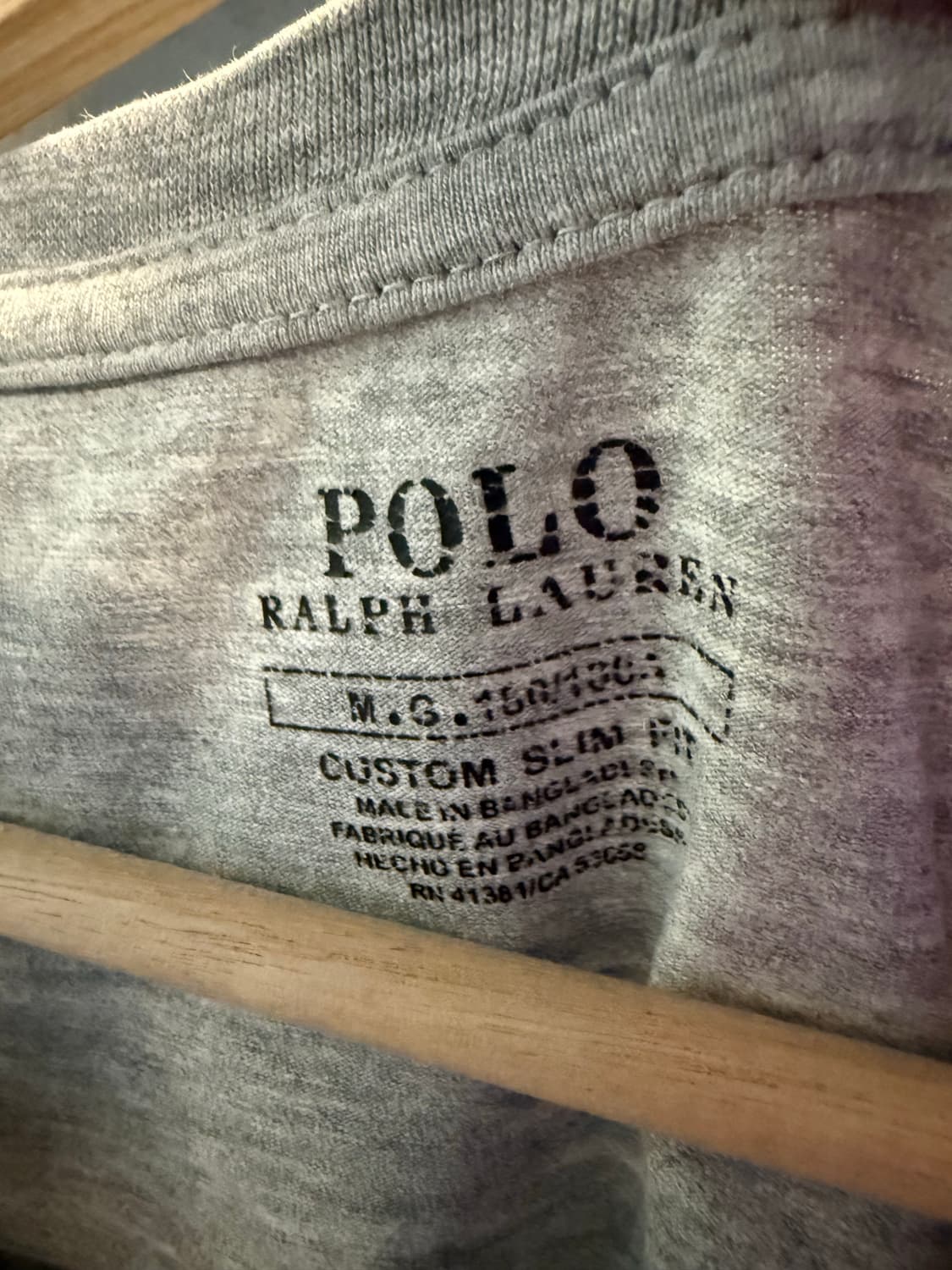 폴로 랄프로렌 빅 로고 프린트 반팔 티셔츠 그레이 M 상품이미지5