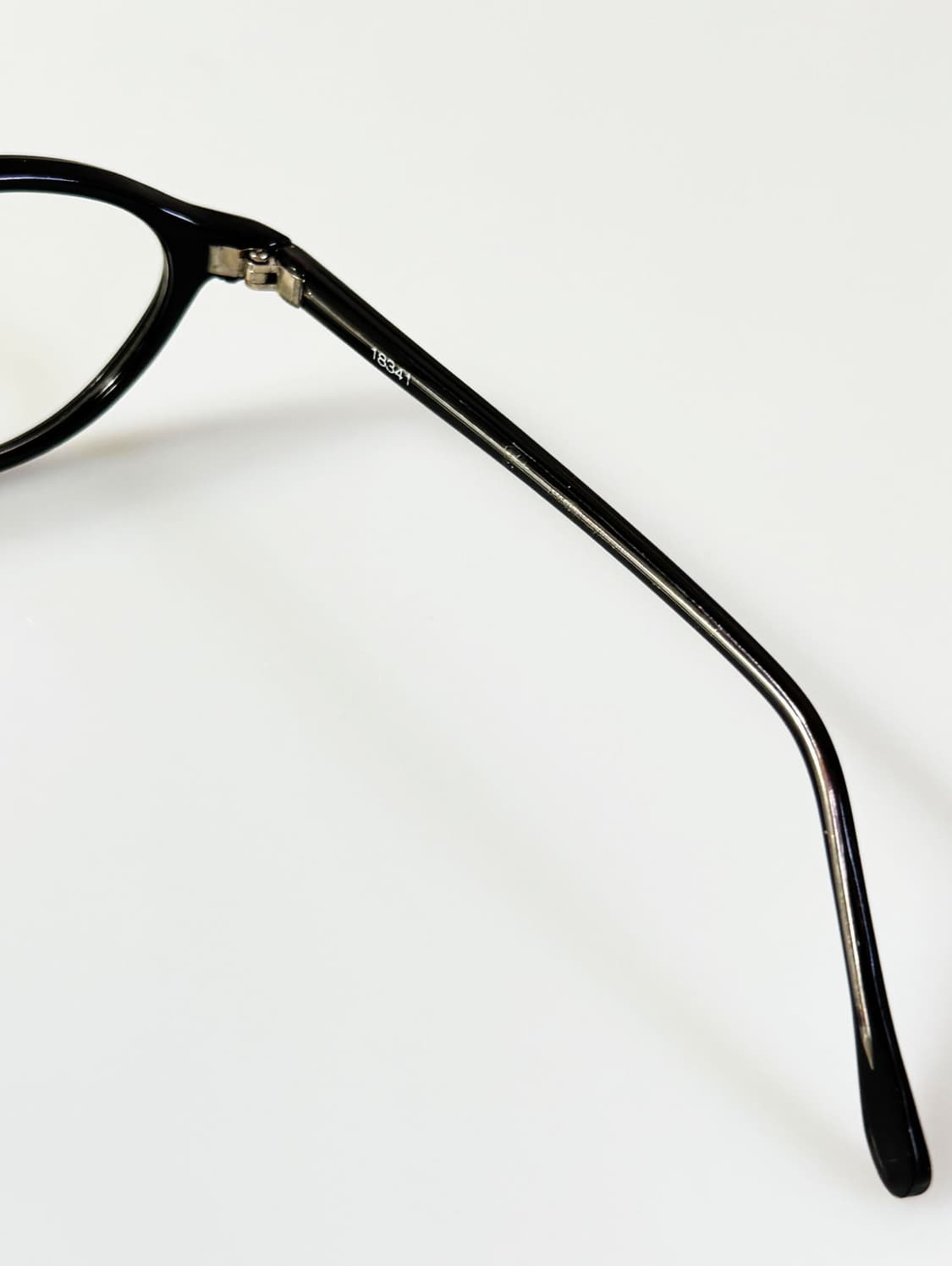 90s 블랙 오벌 뿔테 오버사이즈 프레임 빈티지 안경 상품이미지6