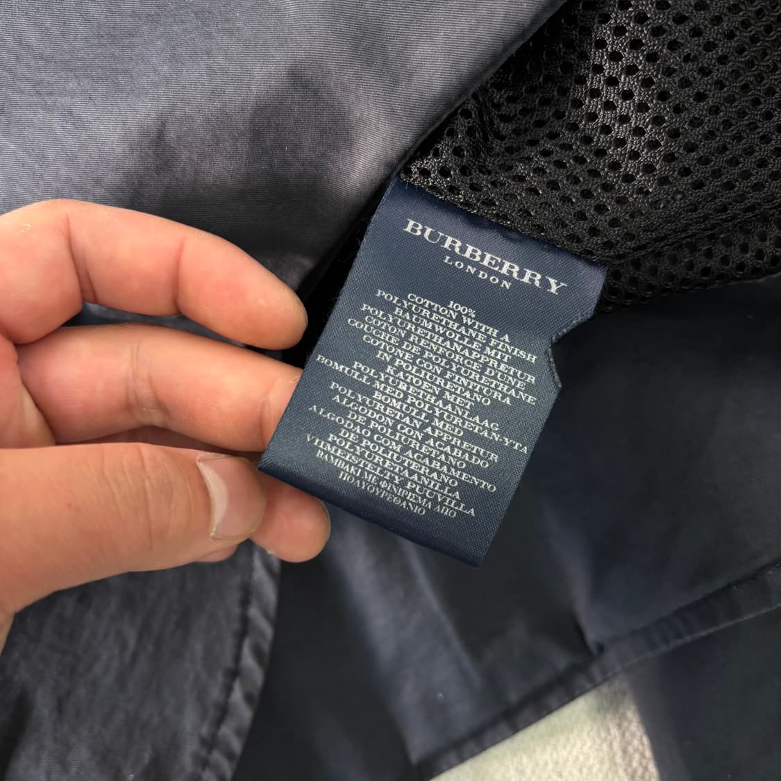 100 버버리 백화점택 노바체크 블루종 자켓  상품이미지5