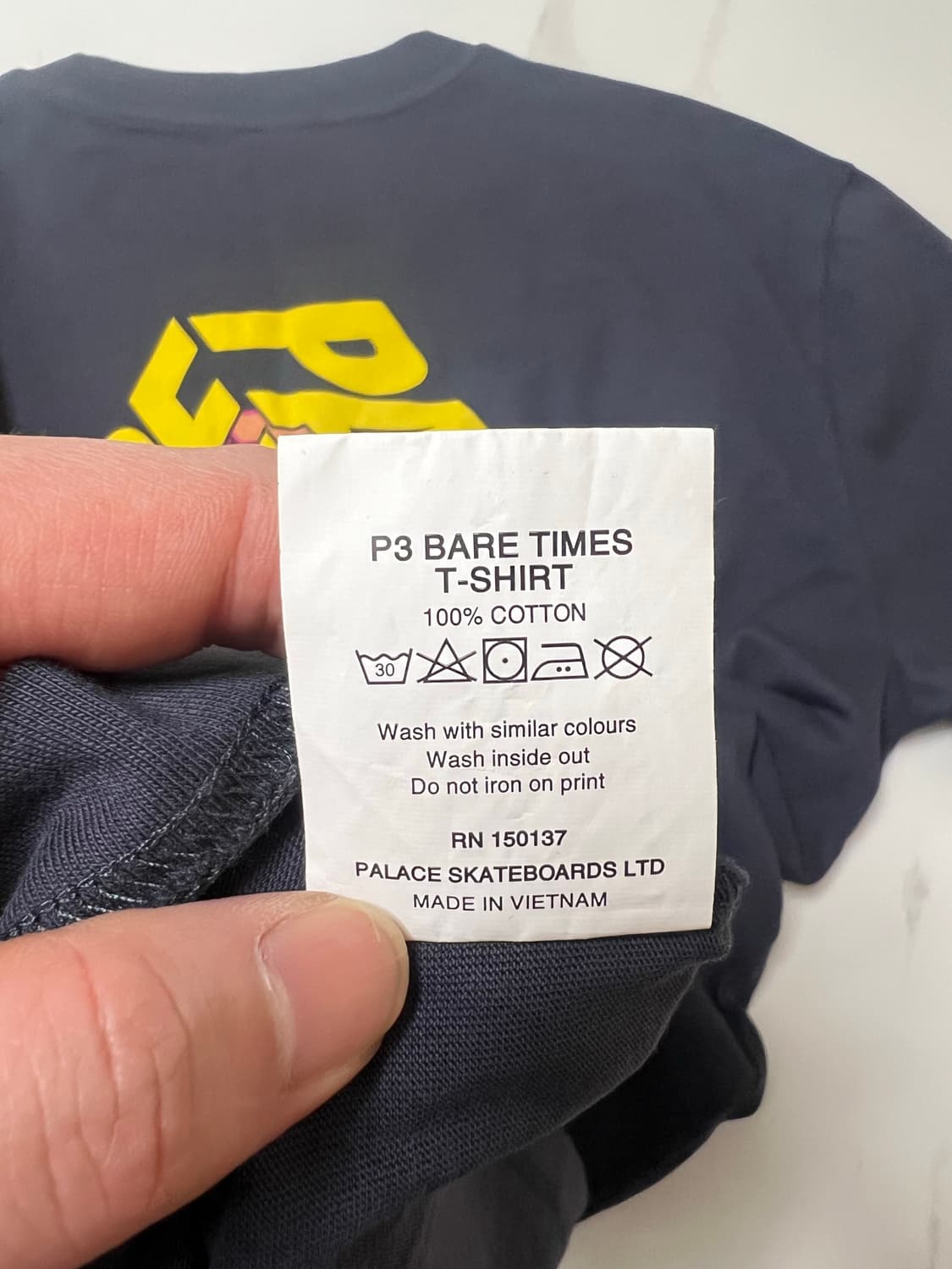 [XL] 팔라스 P3 베어 타임즈 반팔티 티셔츠 네이비 - 22SS 상품이미지8