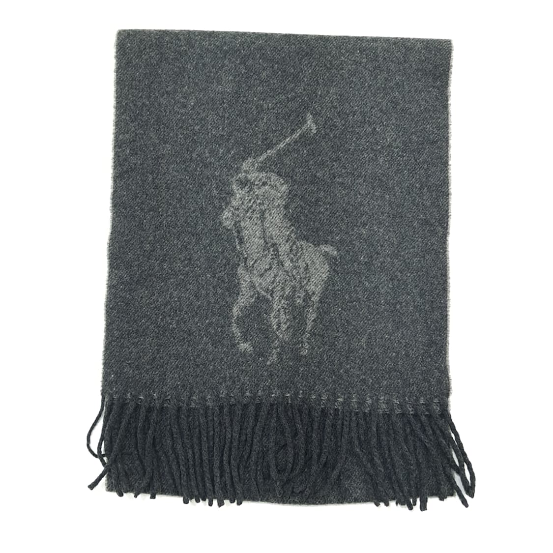 MX225 폴로 랄프로렌 그레이 빅포니 램스울 양면 목도리 머플러 상품이미지8