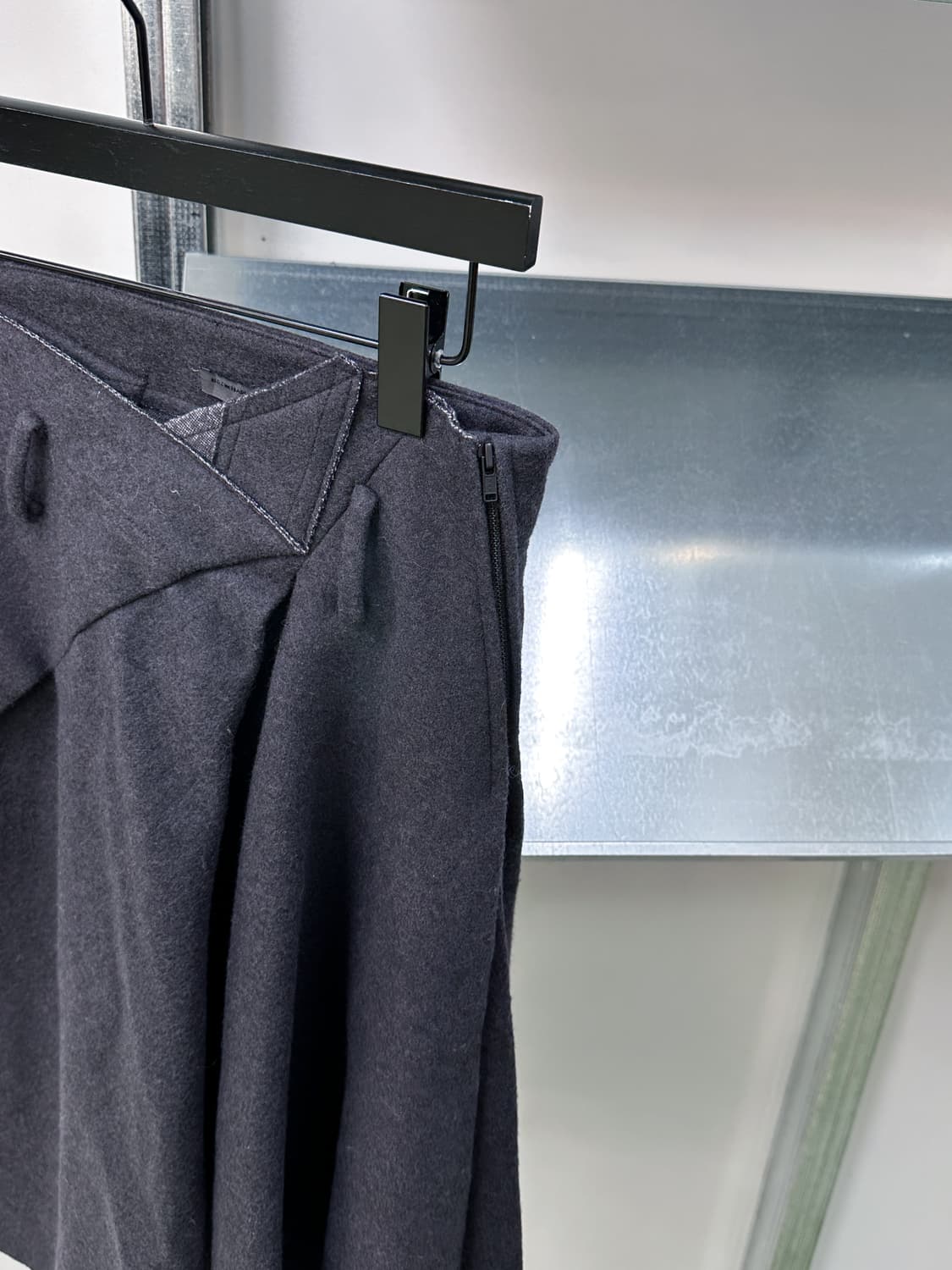 charcoal side zipper wrap skirt 상품이미지7