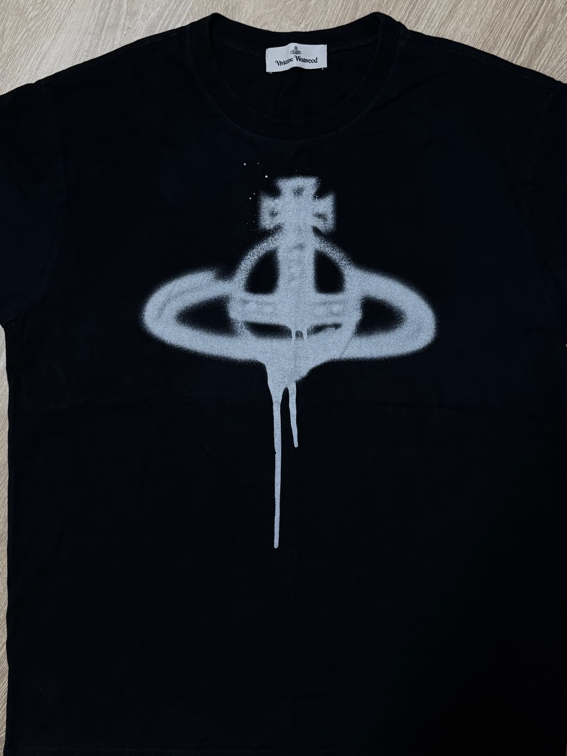 비비안 웨스트우드 스프레이 오브 코튼 티셔츠 블랙 xl 상품이미지2