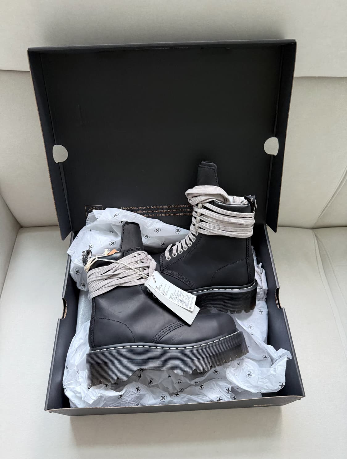 닥터마틴X릭오웬스 쿼드 솔 스틸토 부츠 UK 4 235 상품이미지4