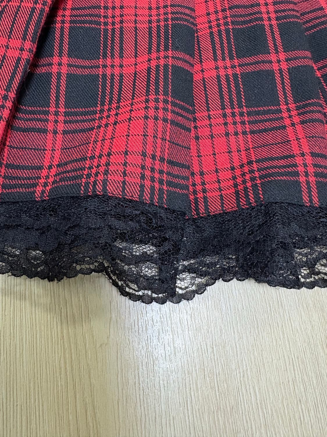 나나 체크 스커트 상품이미지2