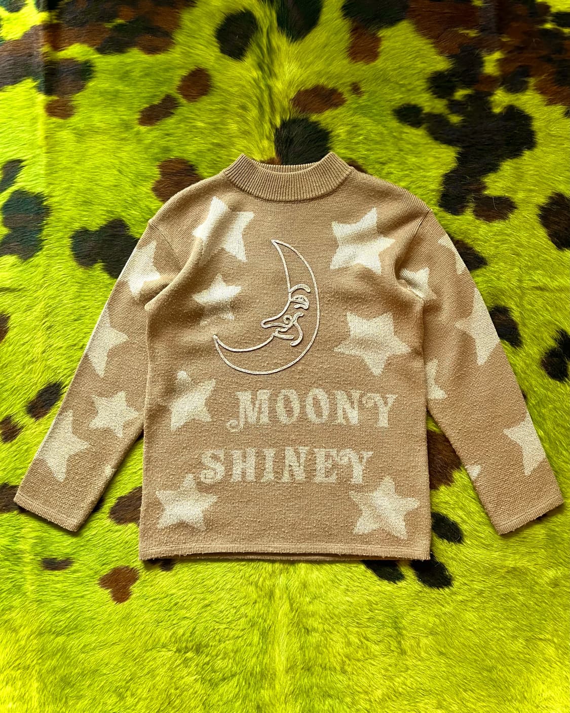 1970s Caroll Occult 3D Moon Knit Sweater 상품이미지4