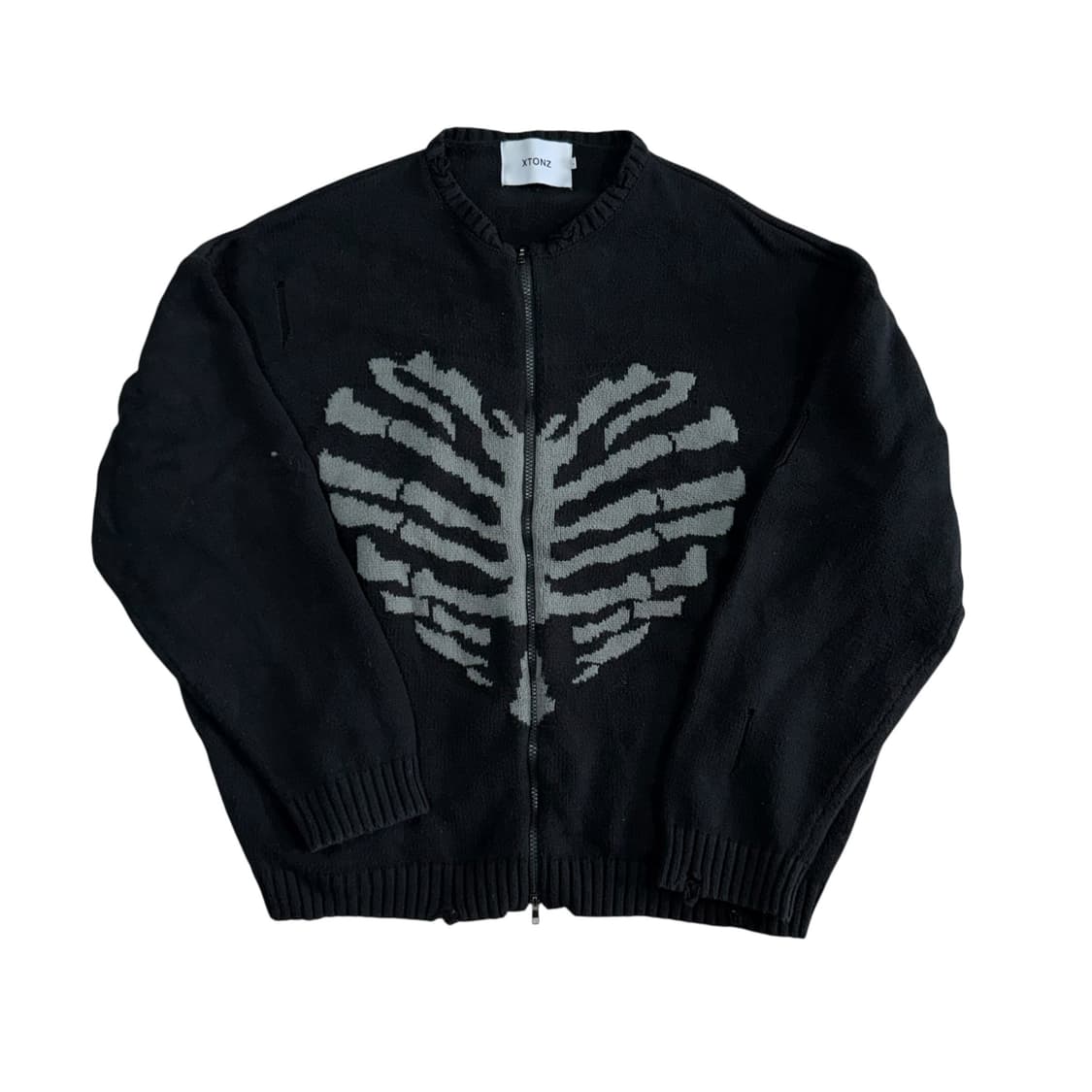 엑스톤즈 니트집업 상품이미지1