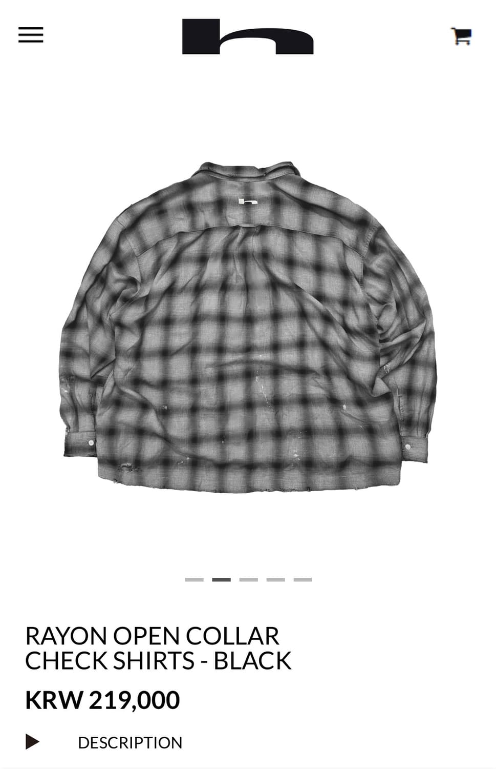 홈리스 레이온 오픈 칼라 셔츠 상품이미지6