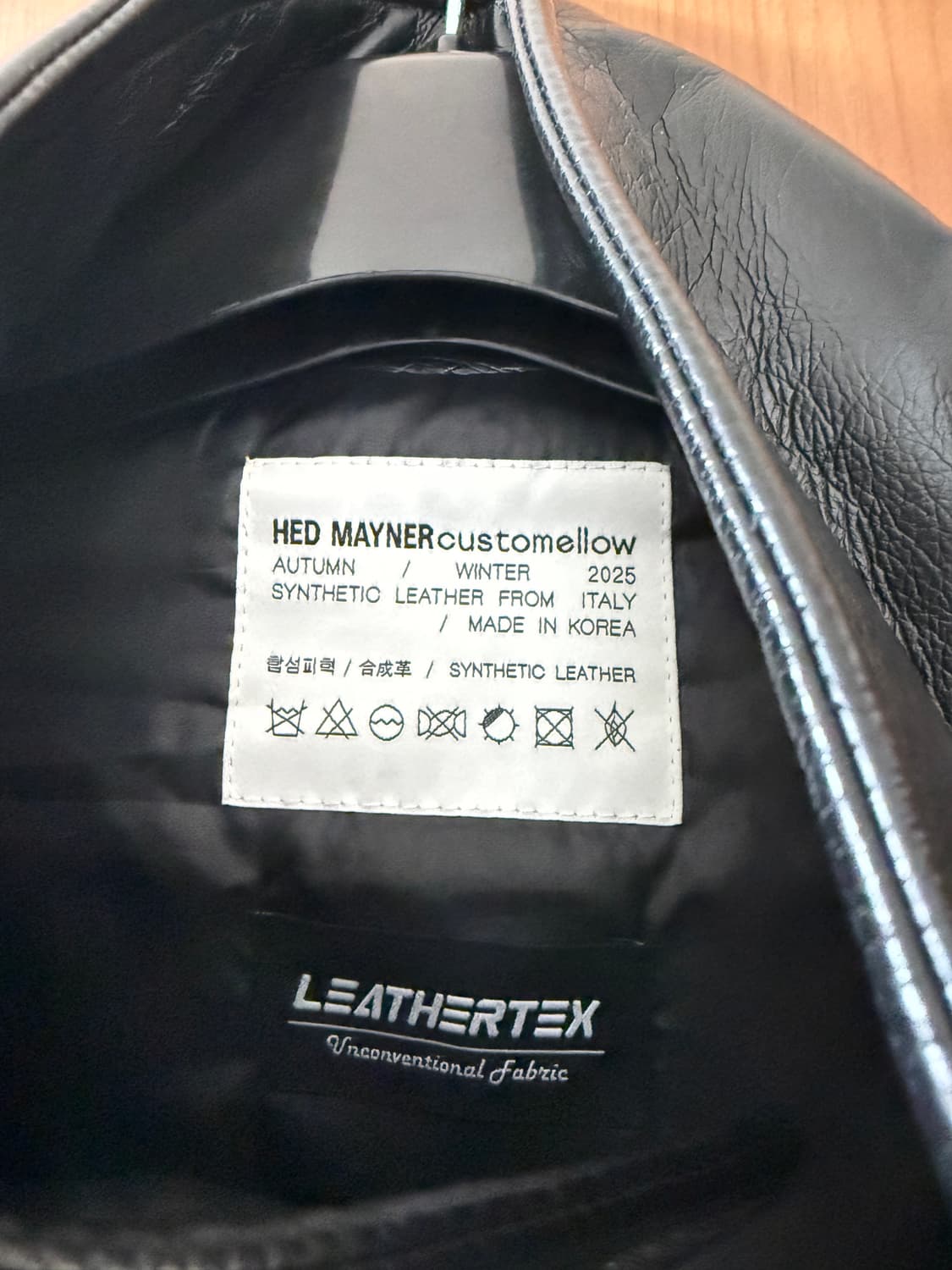 헤드메이너 커스텀멜로우 블랙 레더 패디드 파카 상품이미지5