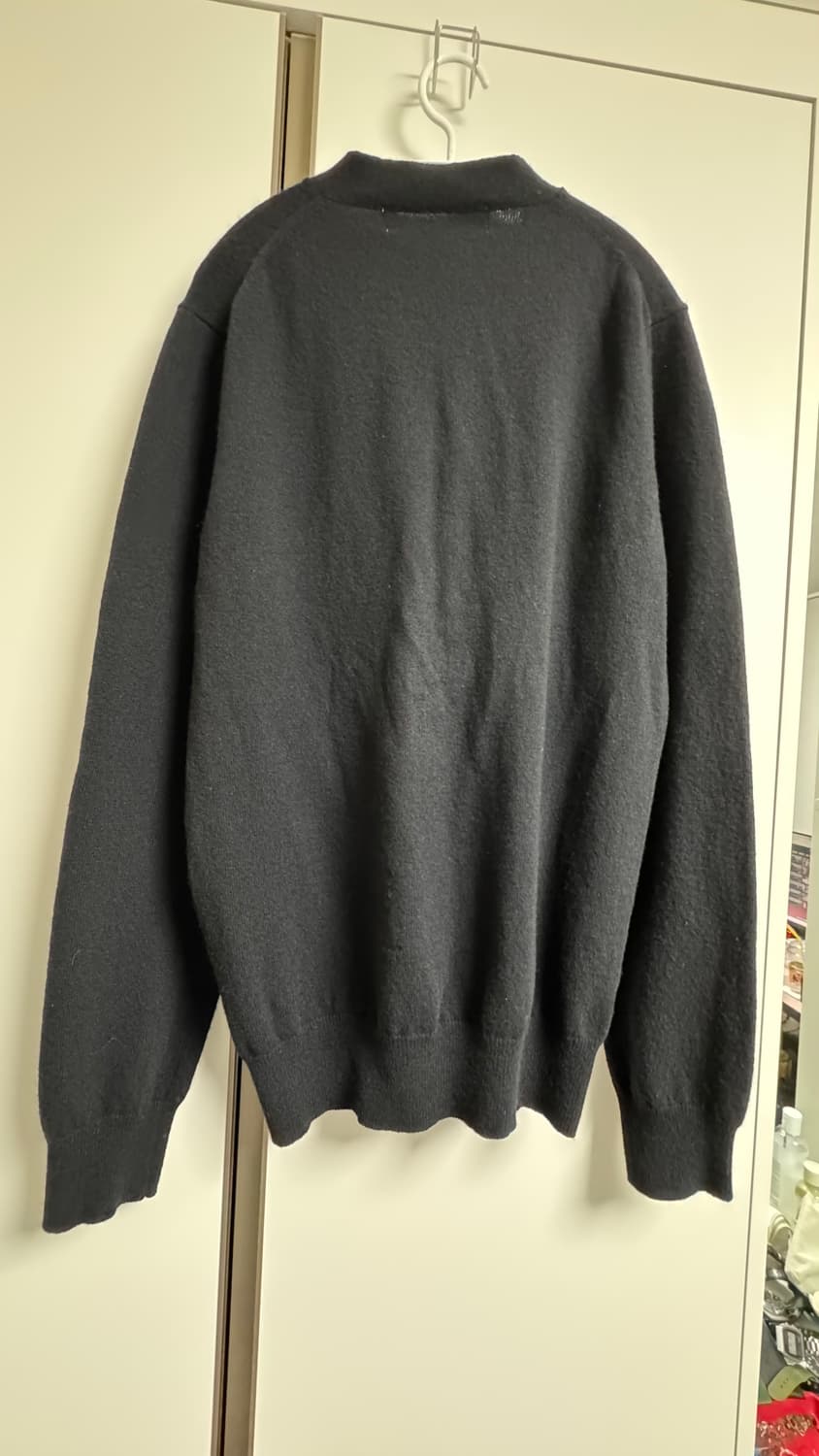 [L] 플레이 꼼데가르송 더블 하트 가디건 블랙 상품이미지2