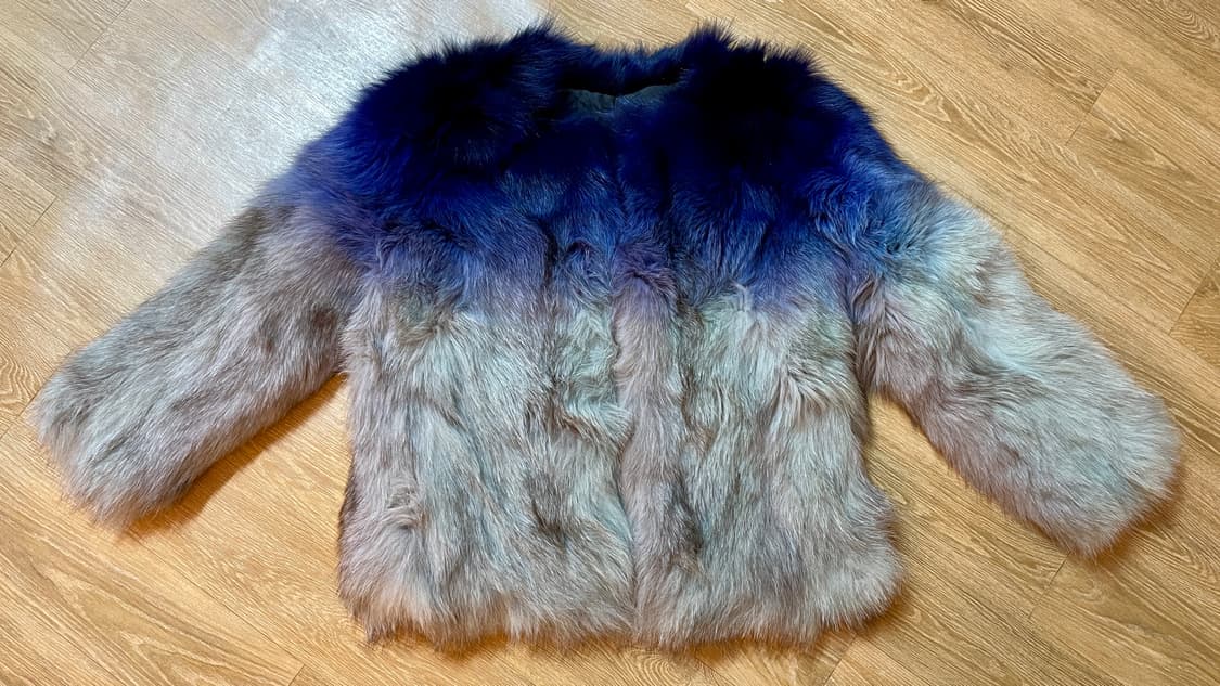 그라데이션 리얼 라쿤 퍼 자켓 M사이즈 상품이미지4