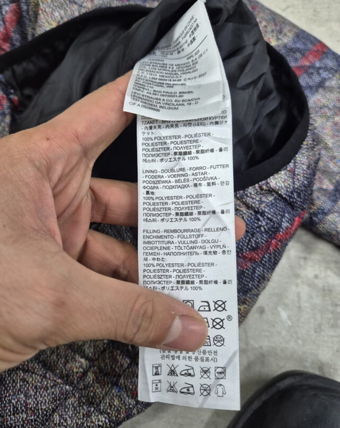 리바이스 퀼팅 자켓 m 상품이미지8