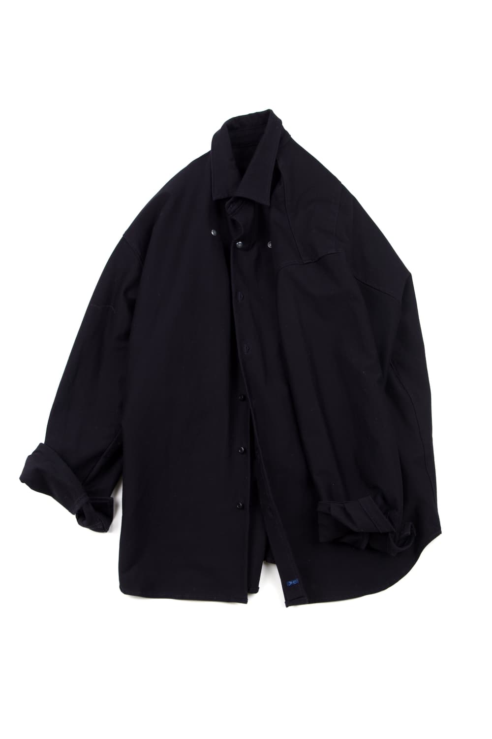 PORTER CLASSIC 스트레치 셔츠 블랙  상품이미지7