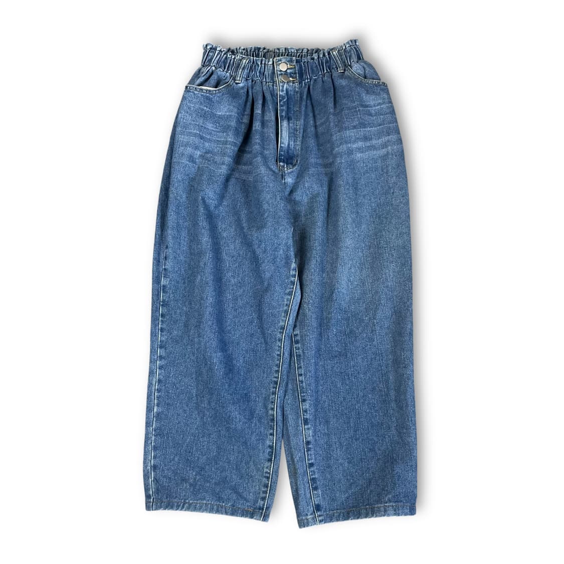 (밴딩) 쉬인 연청 투버튼 벌룬핏 팬츠 4XL 상품이미지1