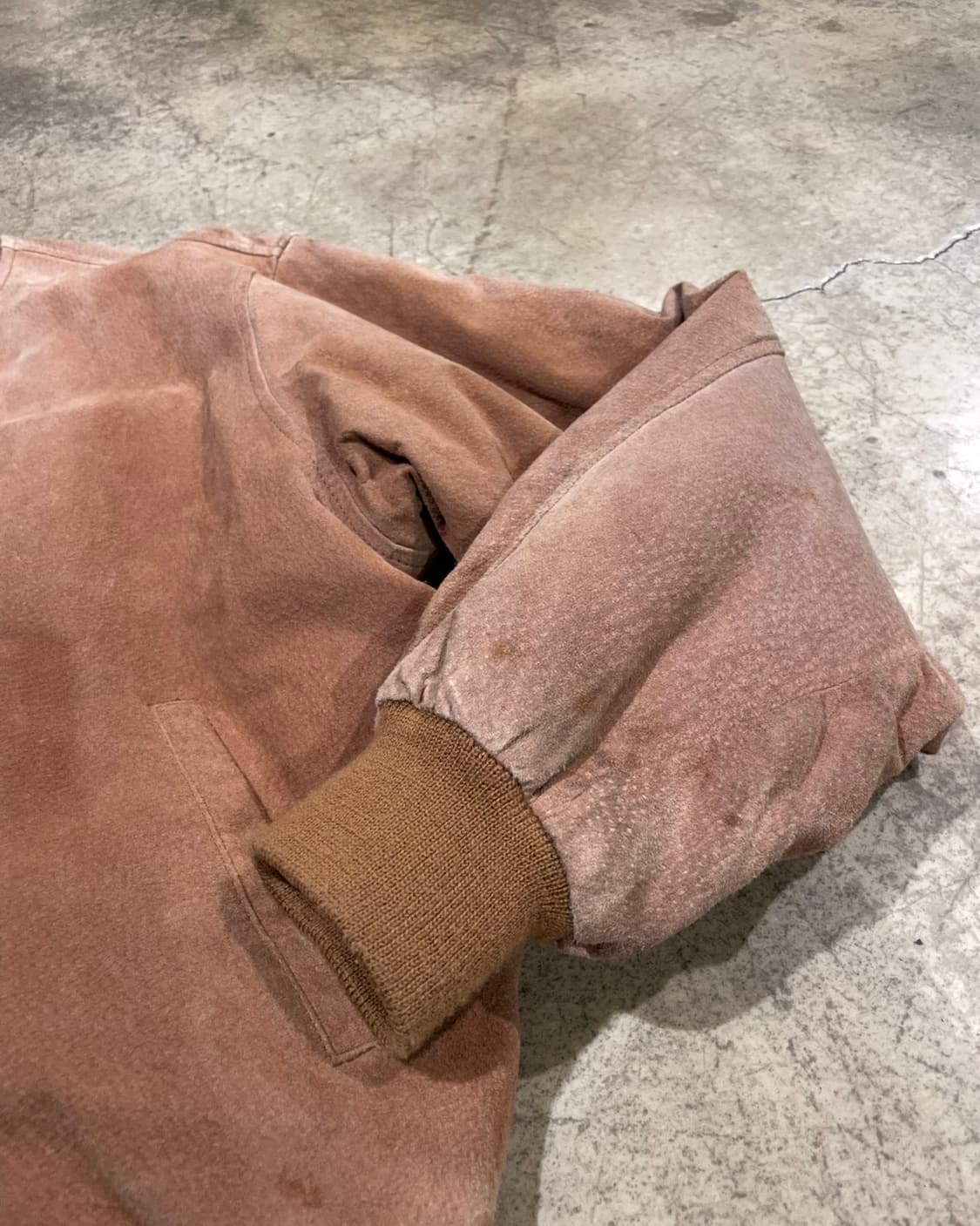 피그스킨 스웨이드 봄버 타입 자켓 (B5120) 상품이미지4