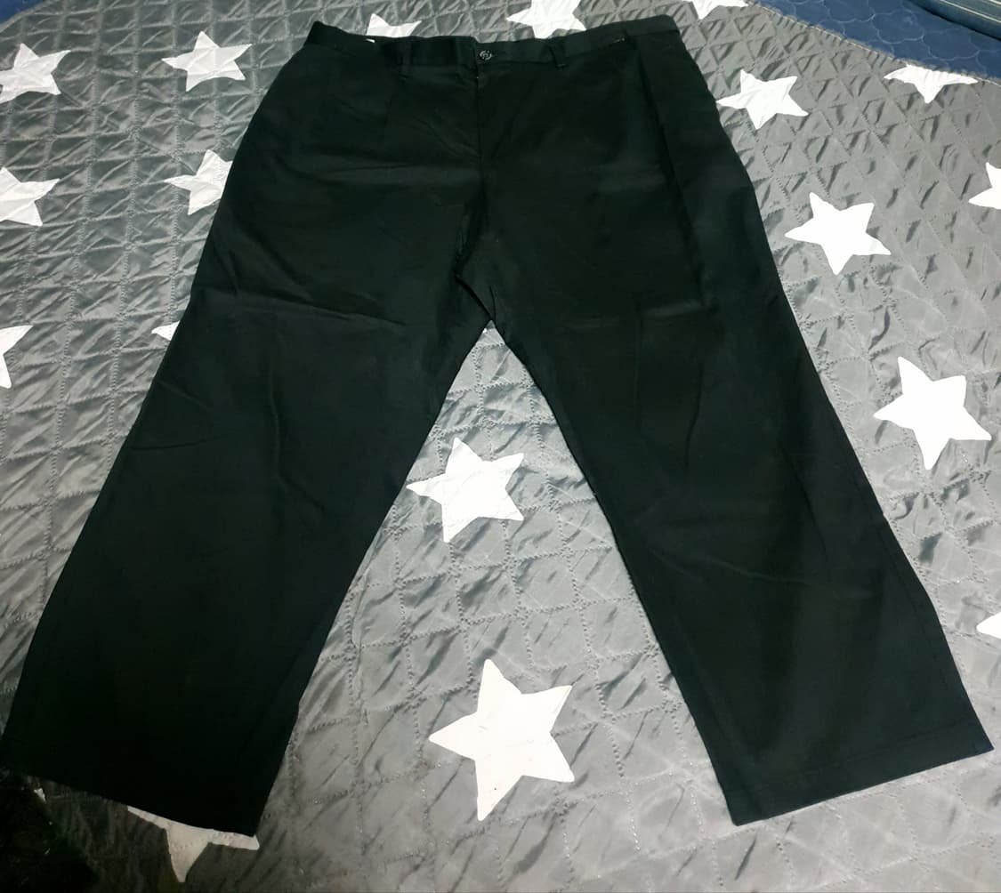 DOCKERS 투턱 세미크롭 와이드 코튼 팬츠 블랙 (42인치) 상품이미지1