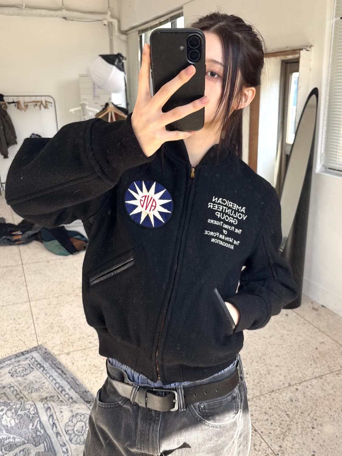 Real McCoy's AVG Flying Tigers 바시티 자켓 상품이미지5