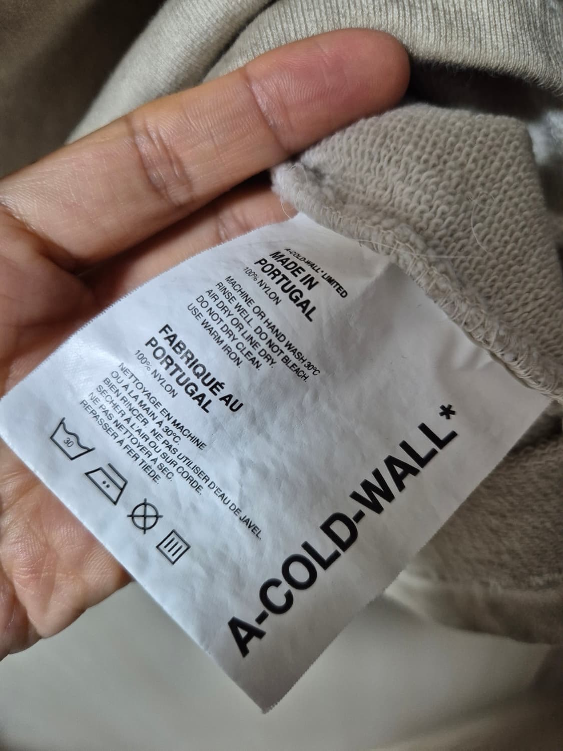 어콜드월 (A-COLD-WALL*) 가먼트다잉 나일론 후드티 (M) 상품이미지7