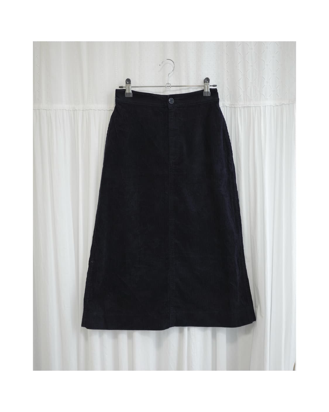 Navy Corduroy Skirt 상품이미지1