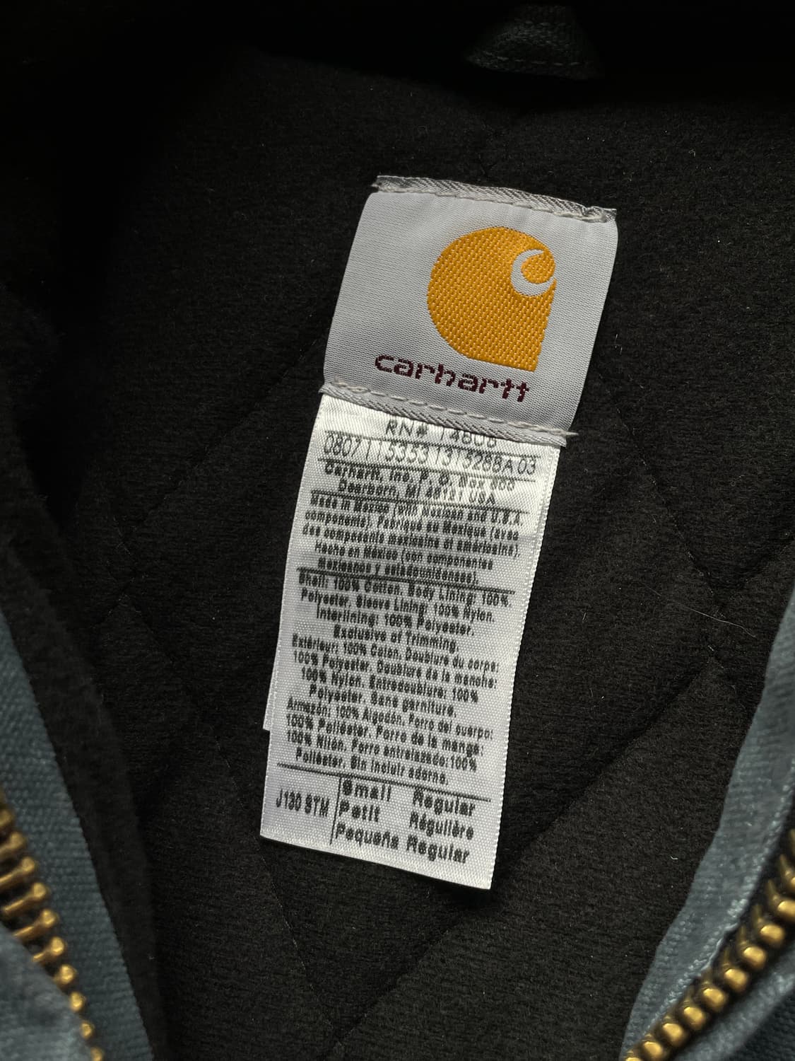 칼하트 j130 STM 스톰블루그레이 액티브 자켓 샌드스톤 상품이미지3