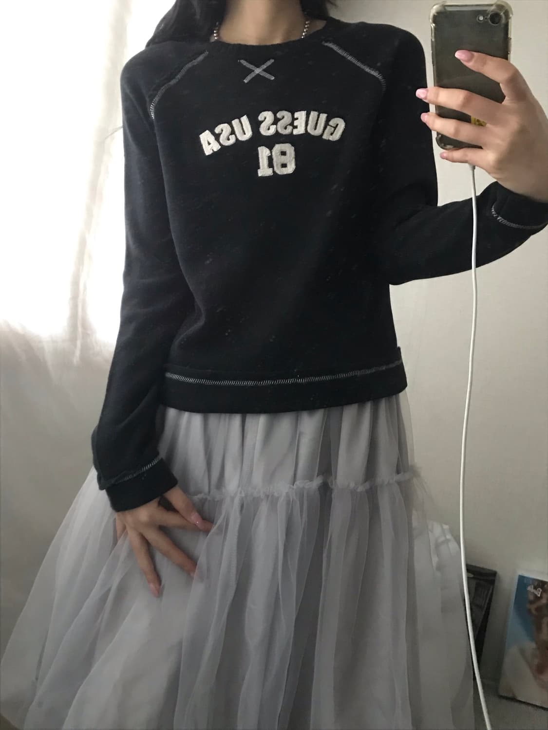 게스USA 스티치 니트 상품이미지1