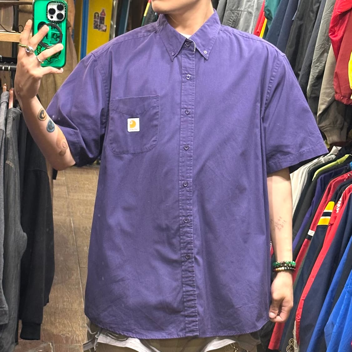 [HI] 칼하트 반팔셔츠 퍼플 상품이미지2