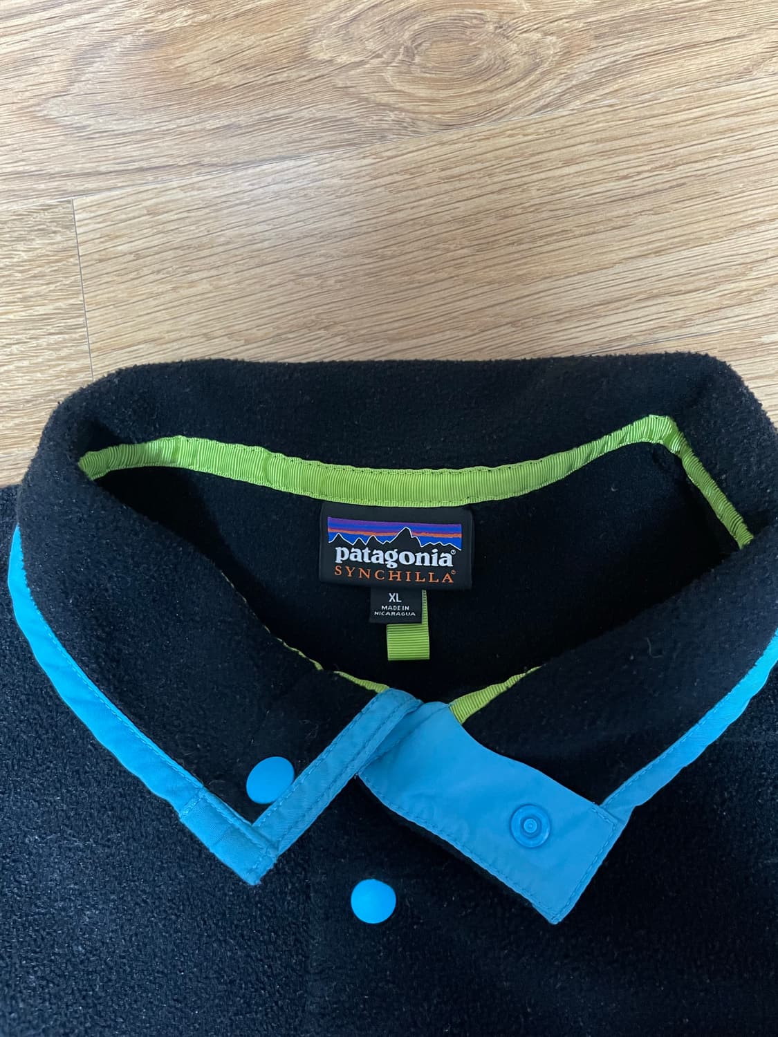 파타고니아 신칠라 블랙 스카이블루 빈티지 우먼 XL 상품이미지5