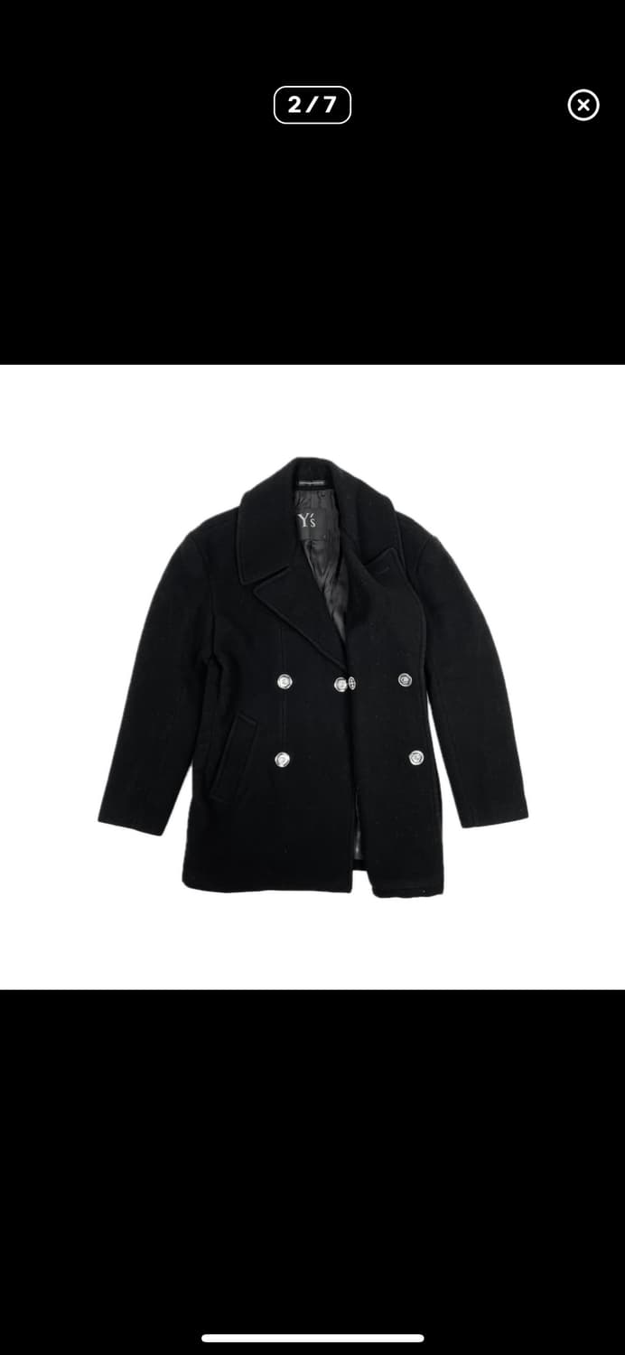 요지 야마모토 와이즈 울 피코트 상품이미지2