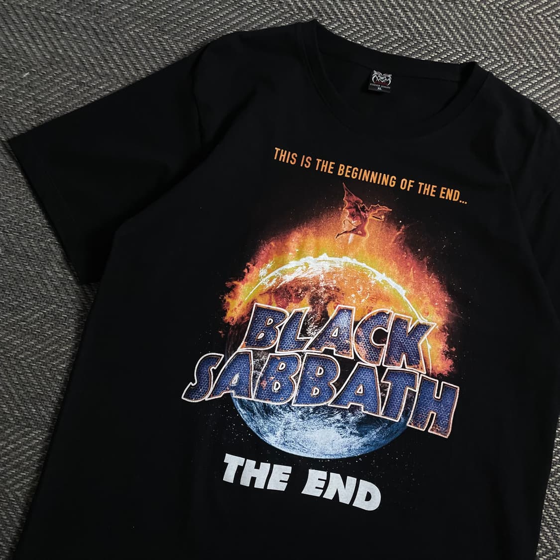 빈티지 USA 블랙 사바스 밴드 반팔 티셔츠o 4478 상품이미지3