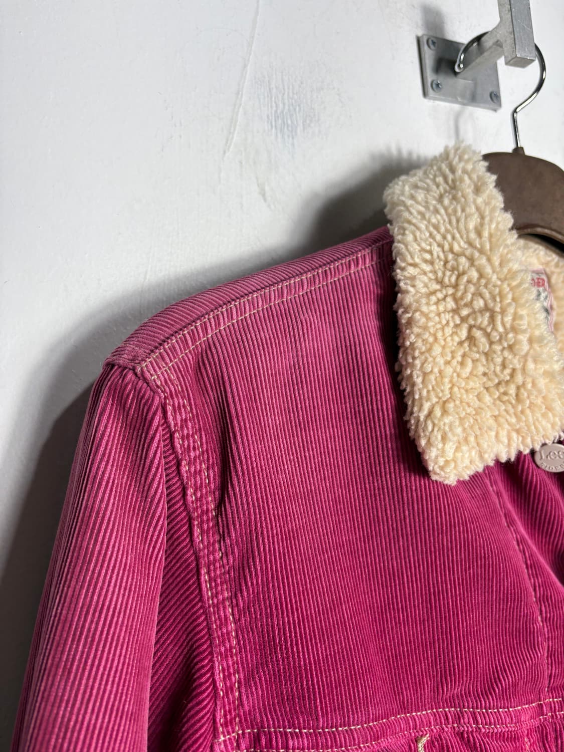 Lee 리 시어링 카라 핑크 코듀로이 자켓 상품이미지6