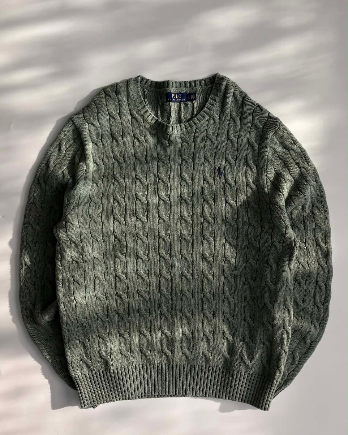 [L] 폴로 랄프로렌 코튼 케이블 니트 스웨터 상품이미지1