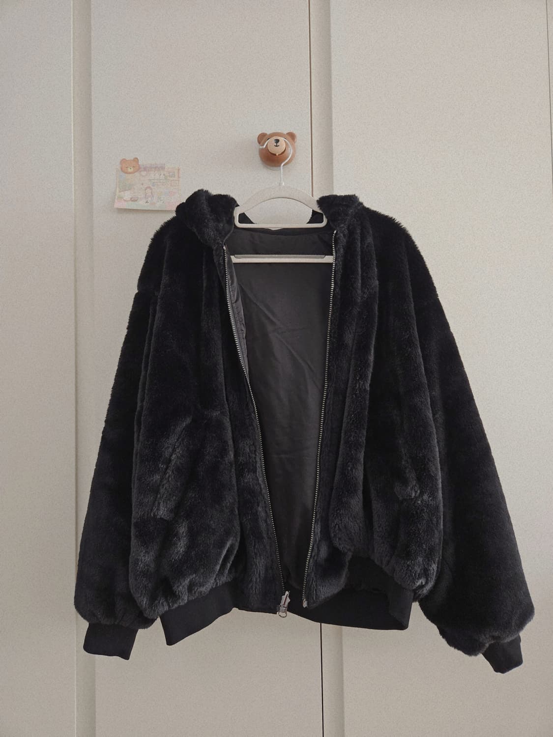 리버시블 퍼 후드집업 점퍼 상품이미지4