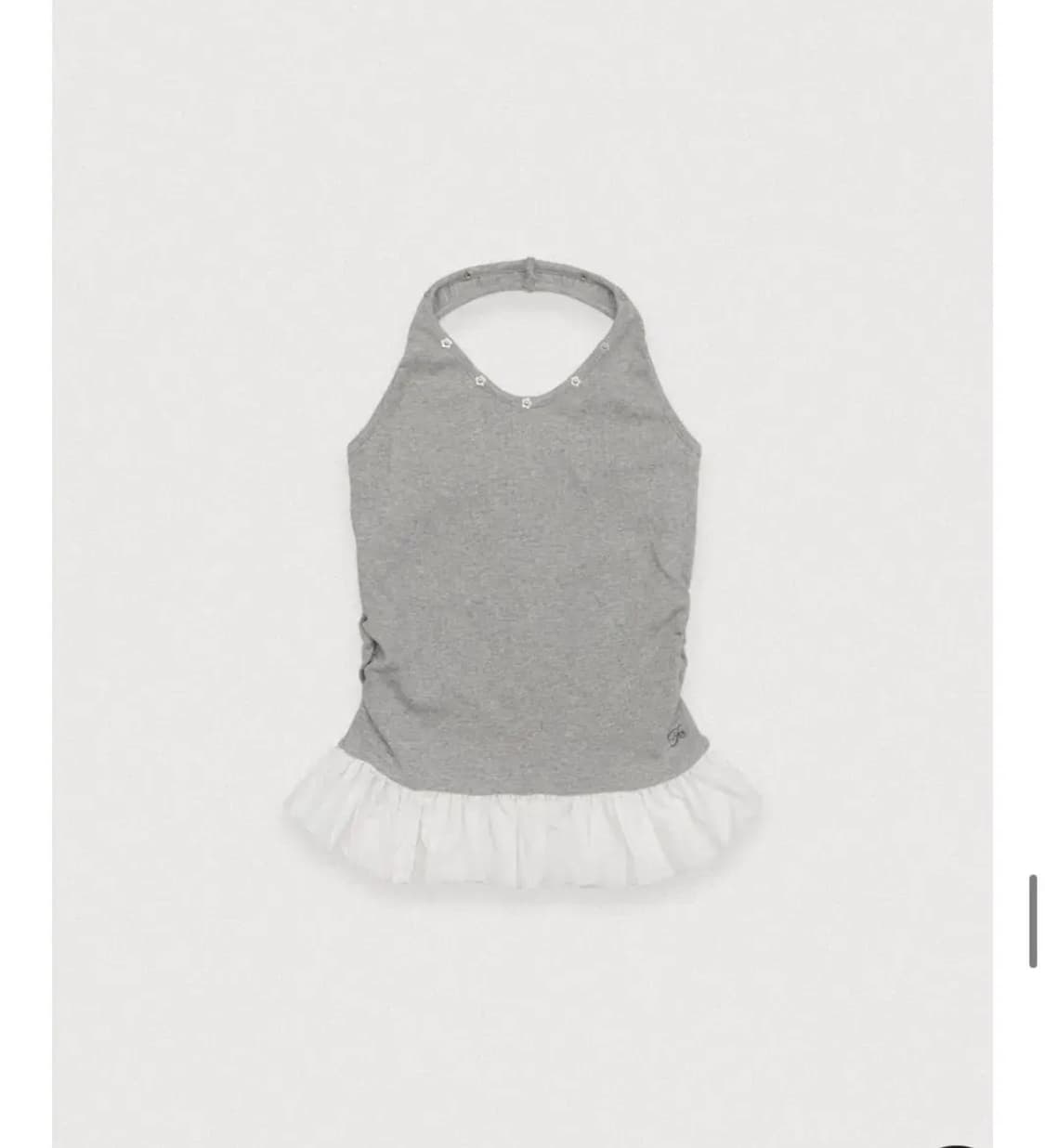택o 새상품) 포에토 페탈 엣지 홀터 탑 그레이 상품이미지1