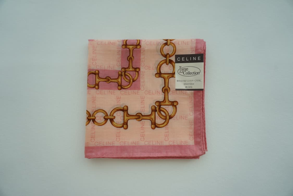셀린느 로고패턴 라지사이즈 손수건-핑크 상품이미지1