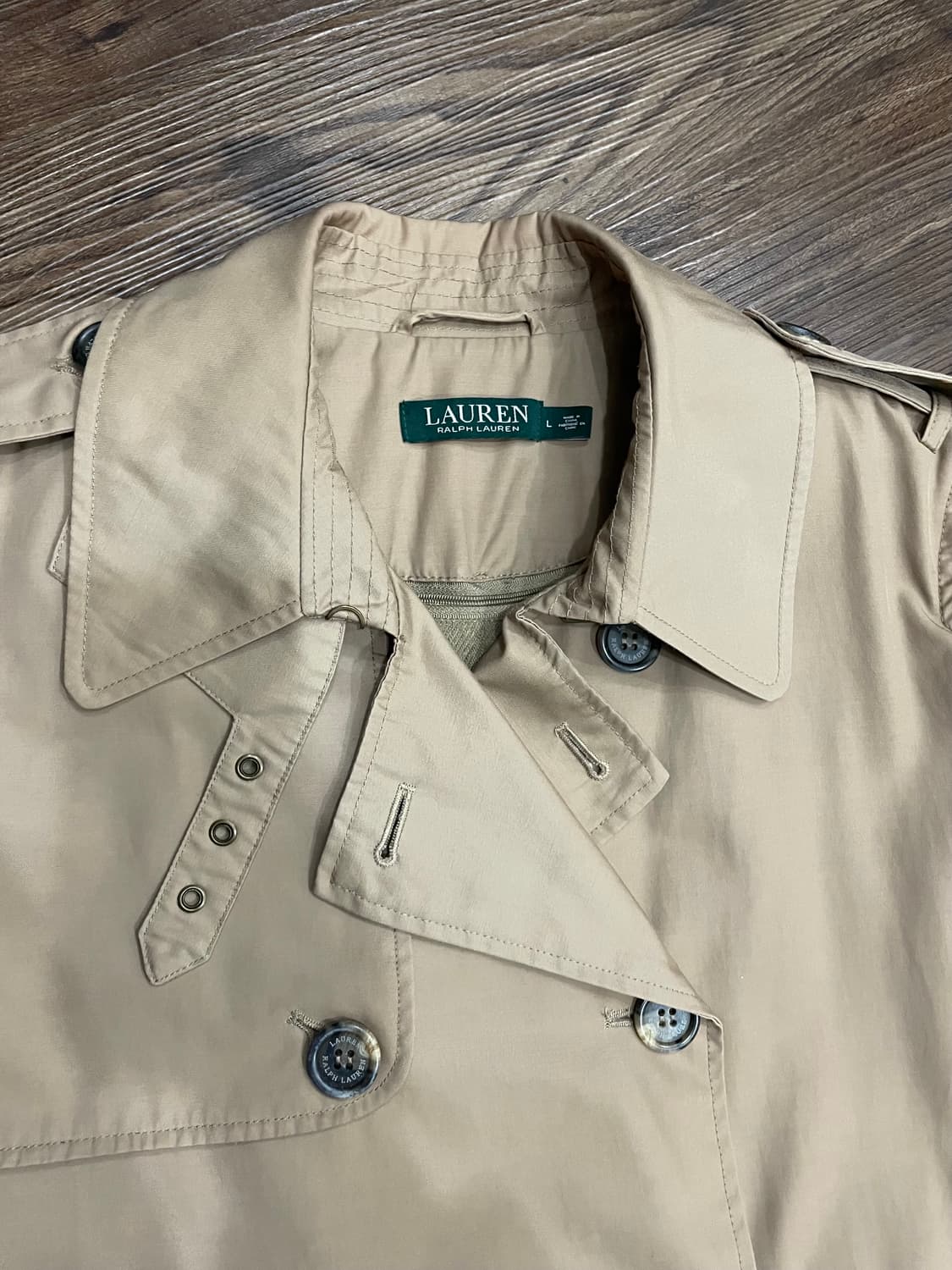 폴로 랄프로렌 더블 브레스트 트렌치 코트 베이지 상품이미지8