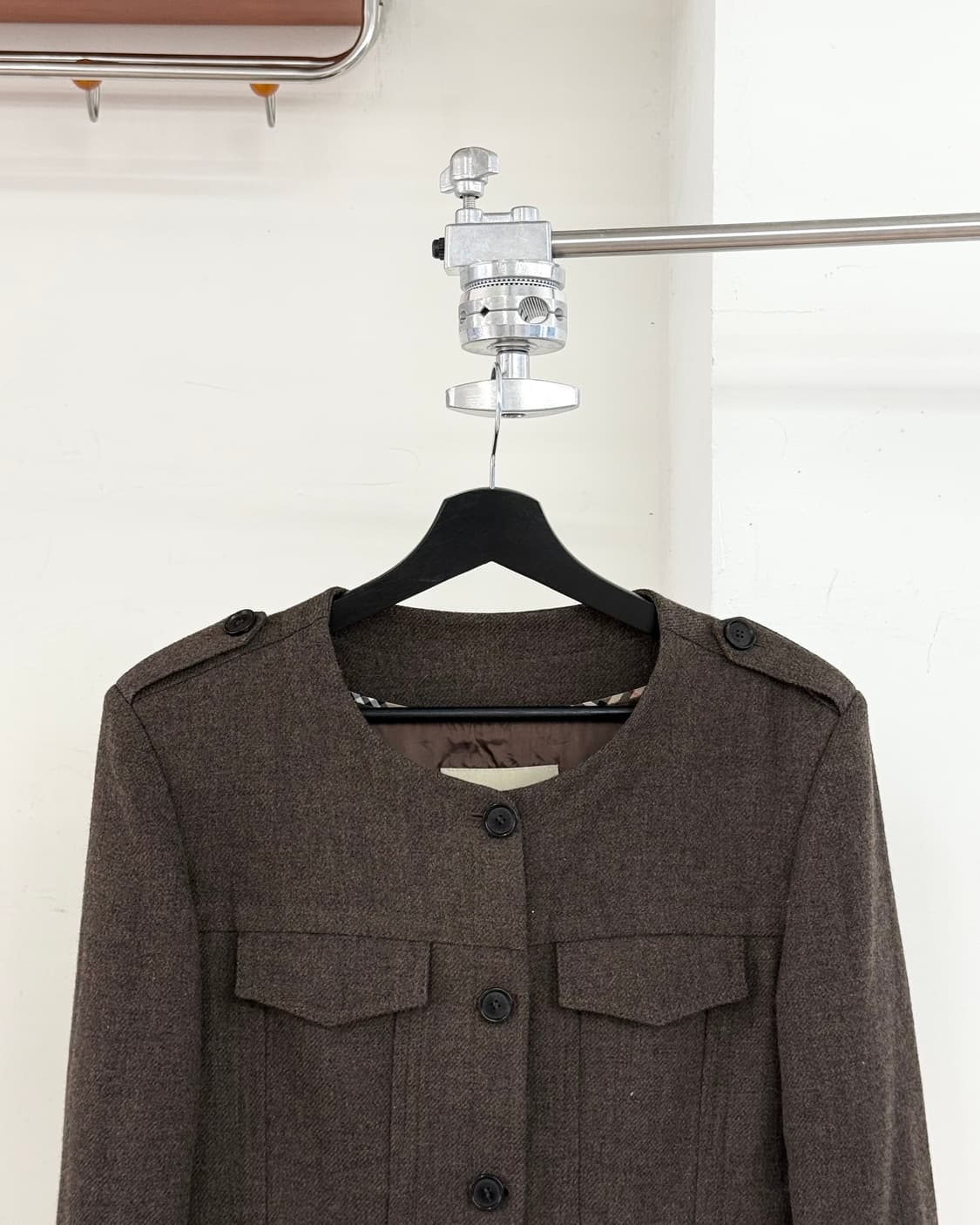 버버리 브라운 더블 포켓 버튼업 자켓 상품이미지2