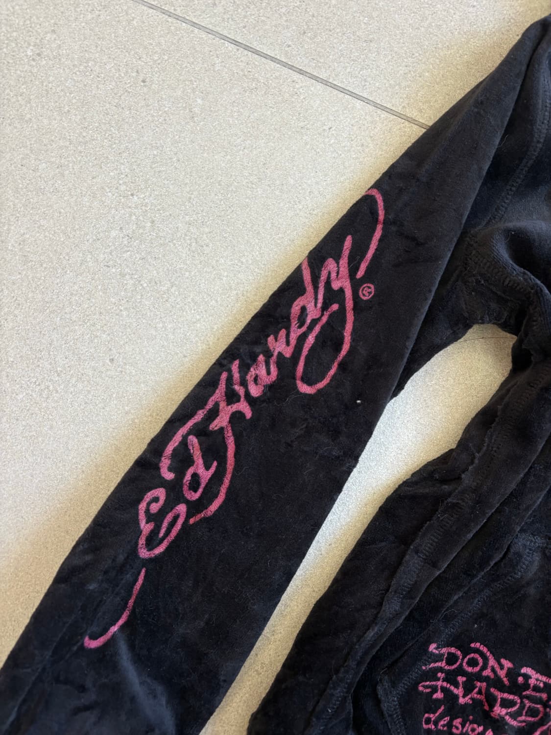 에드하디 벨벳 후드집업 상품이미지5