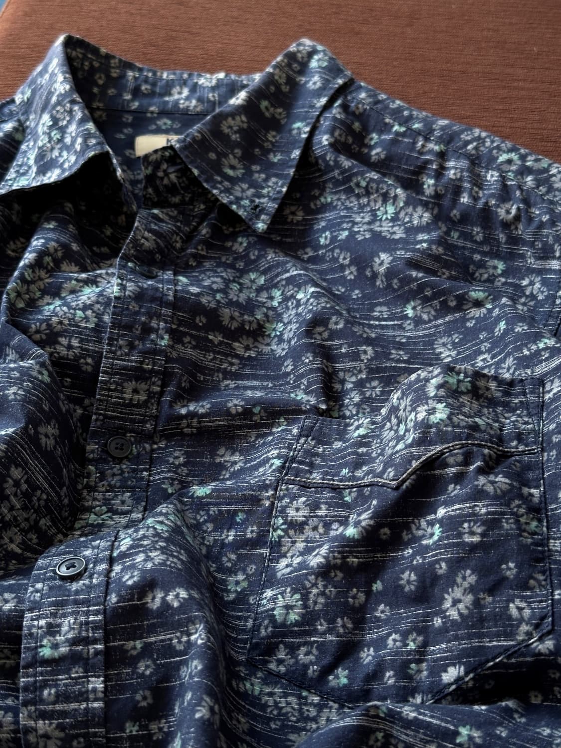 Natural cotton design pattern H/S shirt 상품이미지2