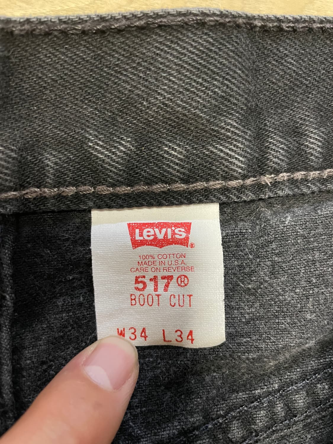 빈티지 리바이스 517  블랙 usa 팝니다 상품이미지3