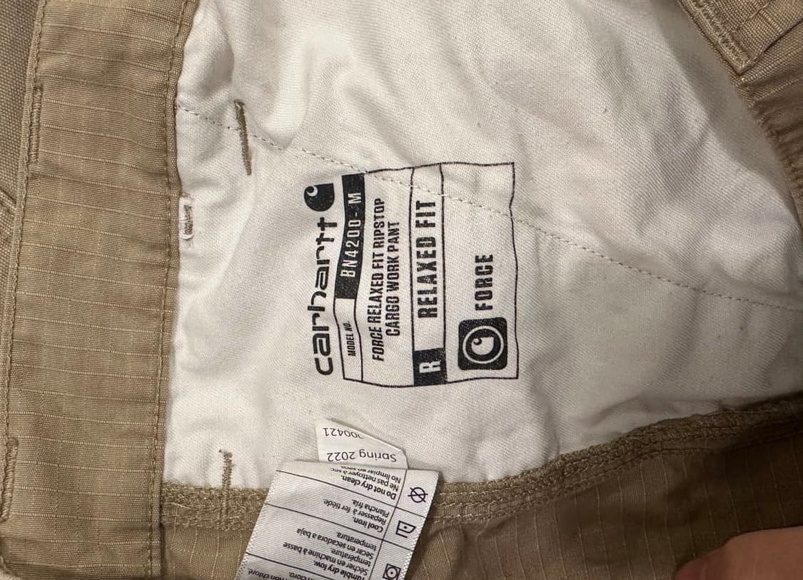 칼하트 카펜터 베이지 카고팬츠 38x32 상품이미지5